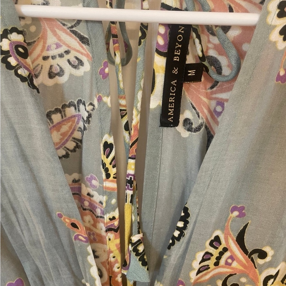 America and Beyond green medallion print Maxi Dress - Picture 4 of 11
